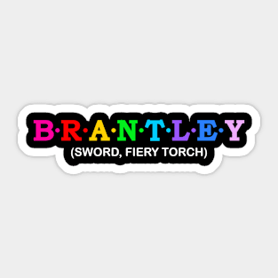 Brantley  - sword, fiery torch. Sticker